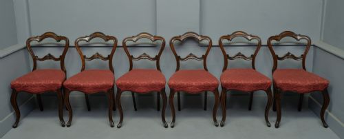 fig 1. Victorian Set Of Six Rosewood Dining Chairs