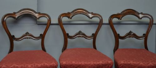 fig 2. Victorian Set Of Six Rosewood Dining Chairs
