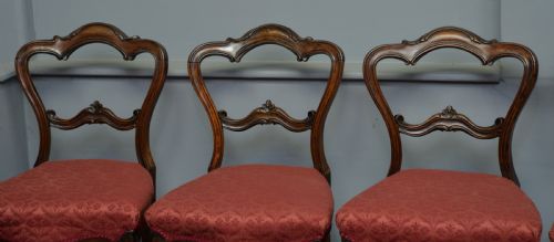 fig 3. Victorian Set Of Six Rosewood Dining Chairs