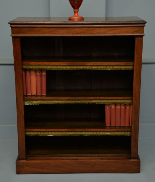 fig 1. Victorian Mahogany Open Adjustable Bookcase