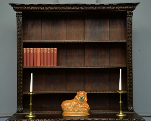 fig 1. Adapted 17th Century Carved Oak Mule Chest / Bookcase