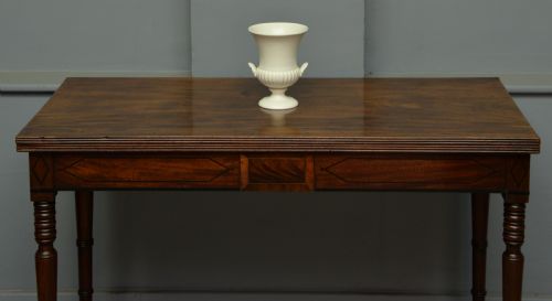 fig 3. Elegant Regency Mahogany Fold Over Tea Table / Side Table