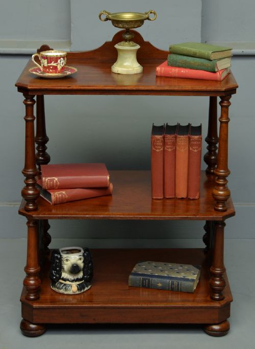 fig 1. Victorian Walnut Whatnot / Shelves / Display Stand