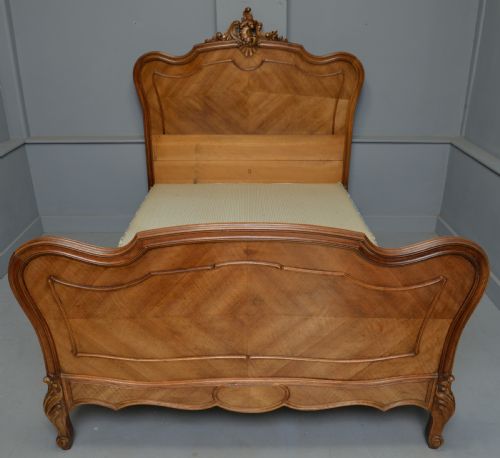 fig 1. French Rococo Walnut Double Bed
