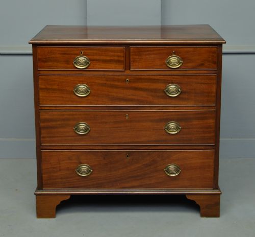fig 3. Georgian Medium Sized Mahogany Chest Of Drawers