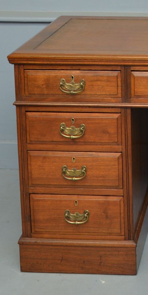 fig 3. Victorian Walnut Pedestal Desk