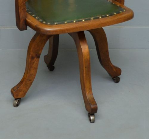 fig 1. Edwardian Oak Swivel Office Desk Chair