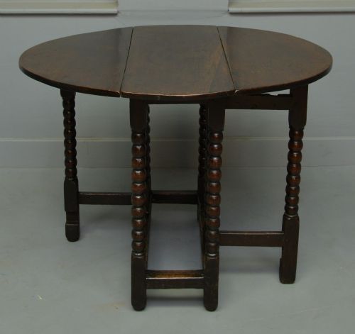 fig 1. 17th Century Oak Bobbin Gateleg Occasional Side-Table