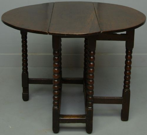 fig 2. 17th Century Oak Bobbin Gateleg Occasional Side-Table