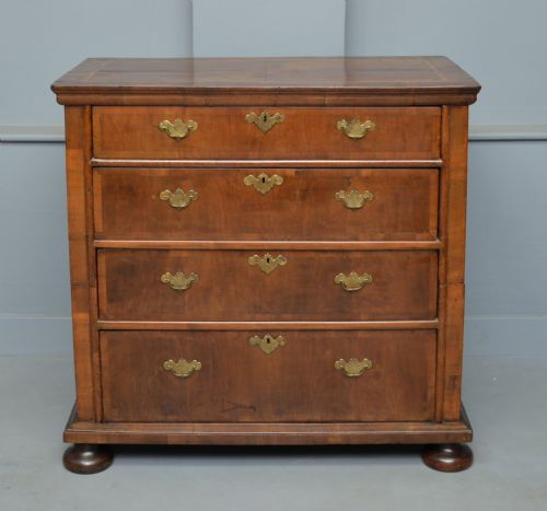 fig 3. William & Mary Walnut Chest Of Drawers