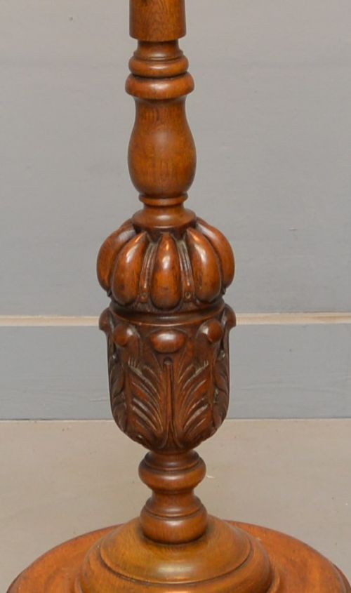 fig 2. Early 20th Century Elizabethan Style Oak Standard Lamp