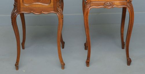 fig 2. Pretty French Walnut Bedside Cabinet