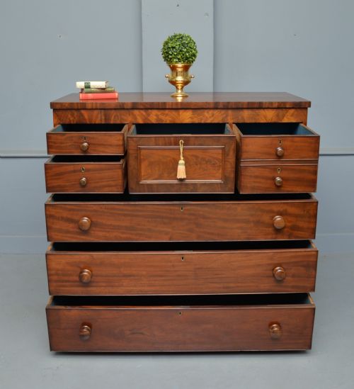 fig 1. Handsome Victorian Mahogany Chest Of Drawers 