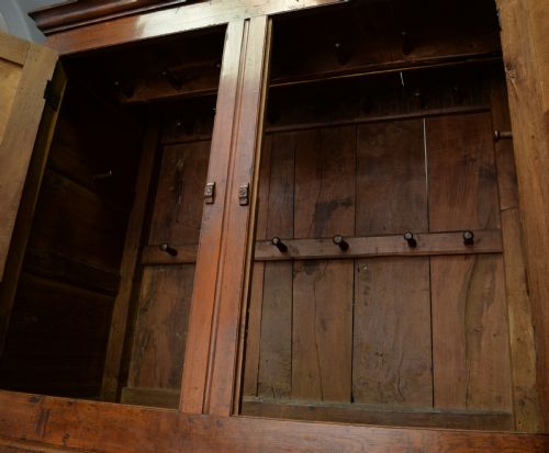 fig 5. Charming 18th Century Oak Two Part Livery Cupboard / Wardrobe