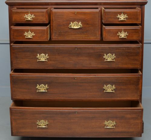 fig 2. Handsome Large Edwardian Walnut Chest Of Drawers 