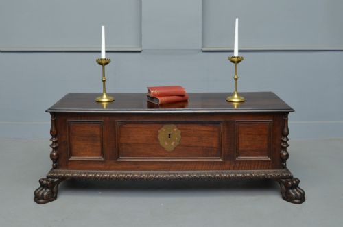 17th Century Style Italian Walnut Cassone Chest