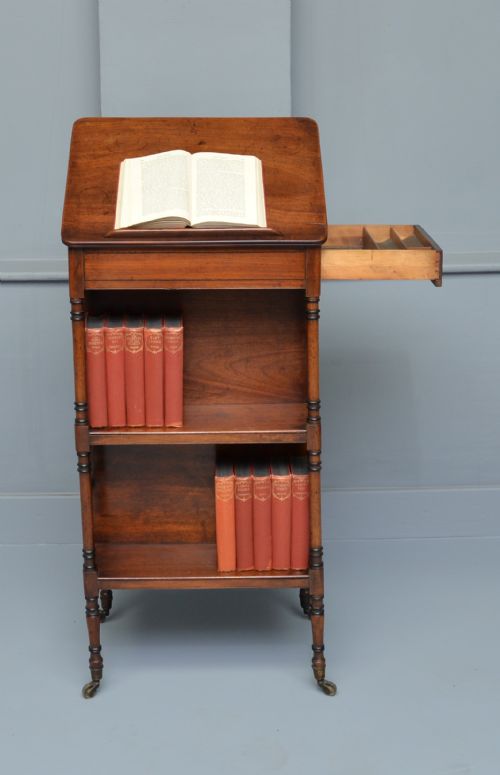 fig 1. Regency Mahogany Reading Book Stand Whatnot