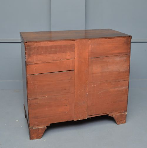 GEORGIAN FLAME MAHOGANY CHEST OF DRAWERS - ADDITIONAL PHOTO 8