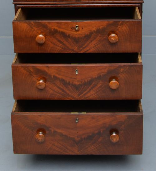 LATE GEORGIAN MAHOGANY SLIDING TOP DAVENPORT DESK - ADDITIONAL PHOTO 2