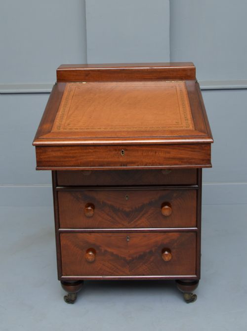 LATE GEORGIAN MAHOGANY SLIDING TOP DAVENPORT DESK - ADDITIONAL PHOTO 5