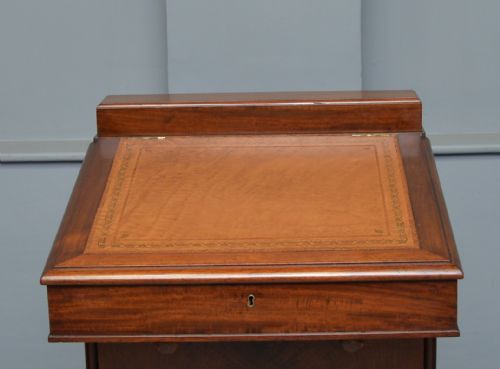 LATE GEORGIAN MAHOGANY SLIDING TOP DAVENPORT DESK - ADDITIONAL PHOTO 6