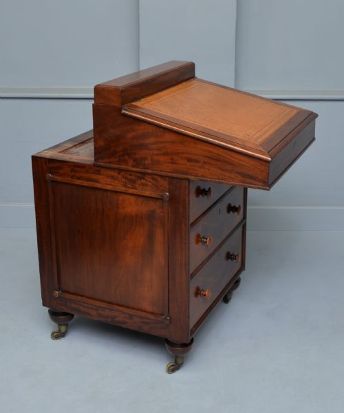 LATE GEORGIAN MAHOGANY SLIDING TOP DAVENPORT DESK - ADDITIONAL PHOTO 8