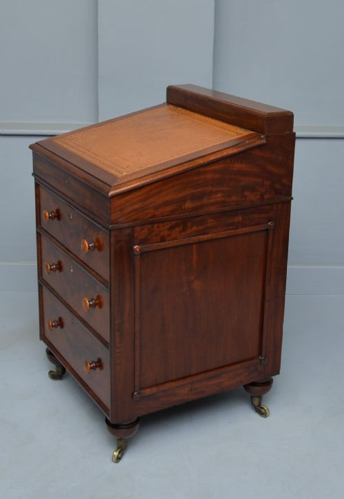 LATE GEORGIAN MAHOGANY SLIDING TOP DAVENPORT DESK - ADDITIONAL PHOTO 13