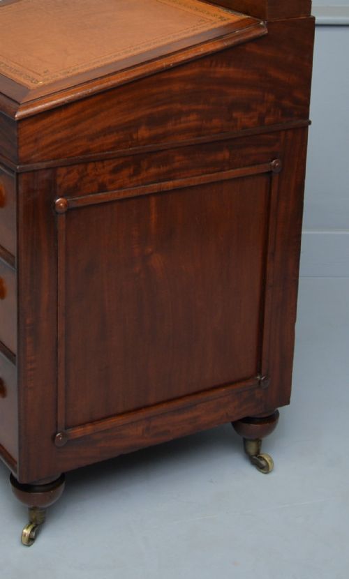 LATE GEORGIAN MAHOGANY SLIDING TOP DAVENPORT DESK - ADDITIONAL PHOTO 14