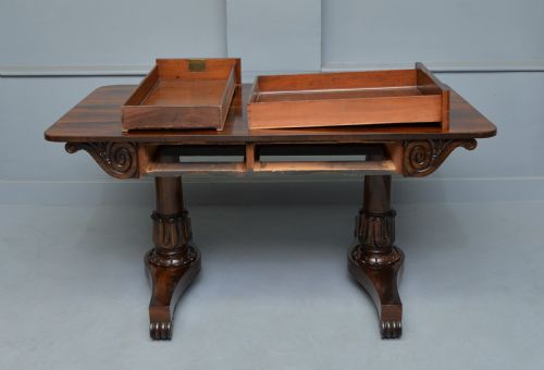 WILLIAM IV ROSEWOOD LIBRARY WRITING TABLE - ADDITIONAL PHOTO 8