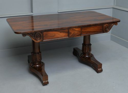 WILLIAM IV ROSEWOOD LIBRARY WRITING TABLE - ADDITIONAL PHOTO 17
