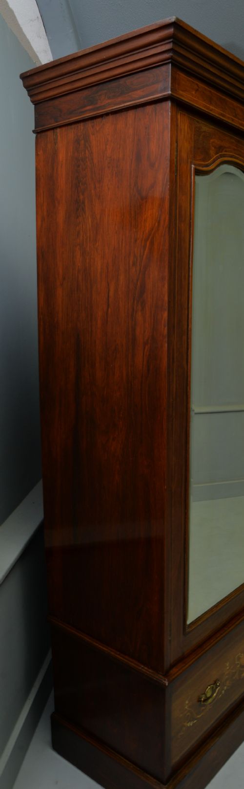 SHERATON REVIVAL ROSEWOOD INLAID COMPACTUM WARDROBE - ADDITIONAL PHOTO 10