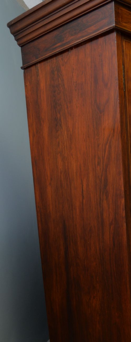 SHERATON REVIVAL ROSEWOOD INLAID COMPACTUM WARDROBE - ADDITIONAL PHOTO 11
