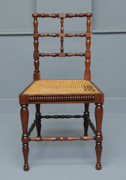 WILLIAM IV ROSEWOOD TURNED SIDE CHAIR - ADDITIONAL PHOTO 1