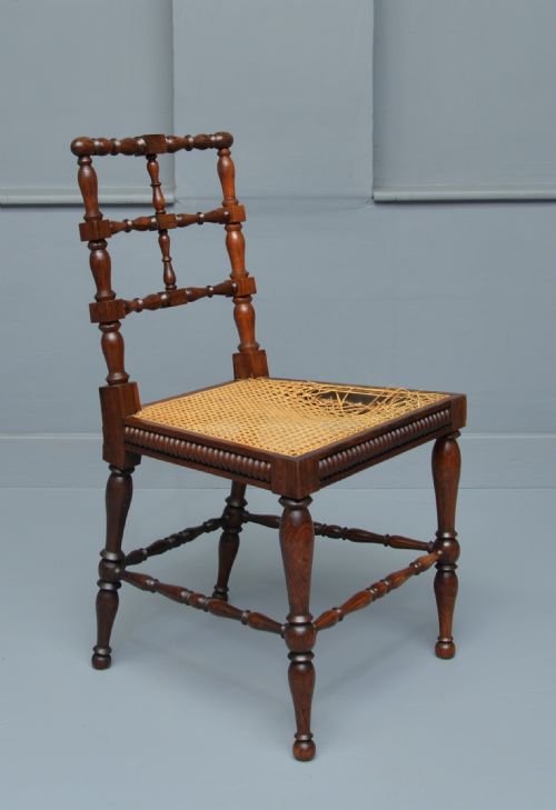 WILLIAM IV ROSEWOOD TURNED SIDE CHAIR - ADDITIONAL PHOTO 5