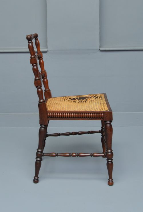 WILLIAM IV ROSEWOOD TURNED SIDE CHAIR - ADDITIONAL PHOTO 6