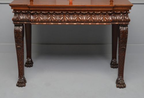 MAPLE CO CARVED MAHOGANY CONSOLE HALL TABLE - ADDITIONAL PHOTO 3