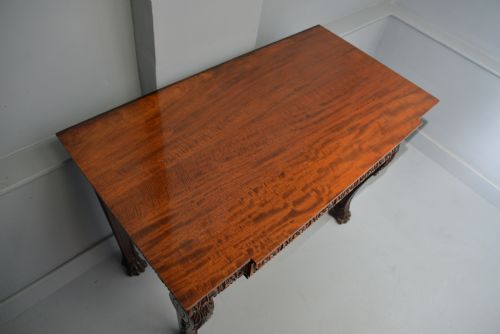 MAPLE CO CARVED MAHOGANY CONSOLE HALL TABLE - ADDITIONAL PHOTO 14