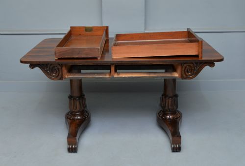 WILLIAM IV ROSEWOOD LIBRARY WRITING TABLE - ADDITIONAL PHOTO 9