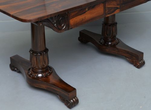 WILLIAM IV ROSEWOOD LIBRARY WRITING TABLE - ADDITIONAL PHOTO 12