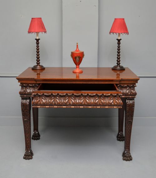 MAPLE CO MAHOGANY CONSOLE HALL TABLE - ADDITIONAL PHOTO 2