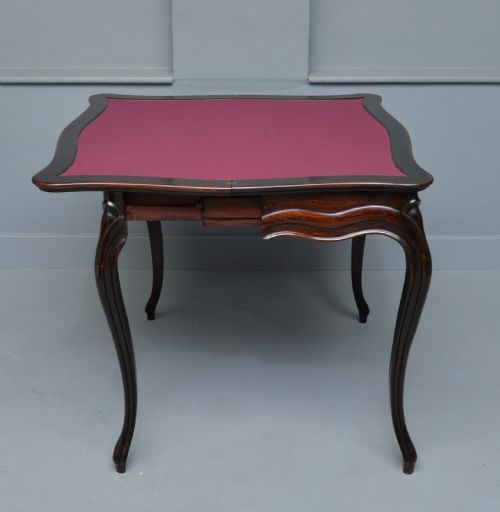 FRENCH LOUIS XV MAHOGANY SIDE CONSOLE CARD TABLE - ADDITIONAL PHOTO 10