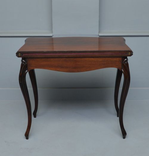 FRENCH LOUIS XV MAHOGANY SIDE CONSOLE CARD TABLE - ADDITIONAL PHOTO 13