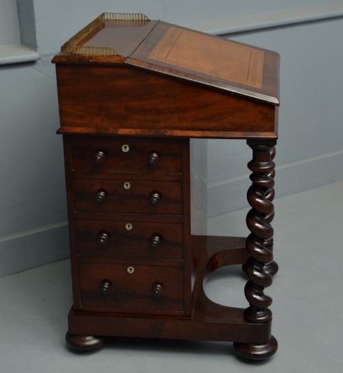 WILLIAM IV MAHOGANY DAVENPORT DESK - ADDITIONAL PHOTO 8
