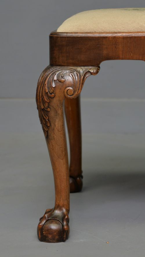 ANTIQUE GEORGIAN STYLE OAK STOOL - ADDITIONAL PHOTO 7