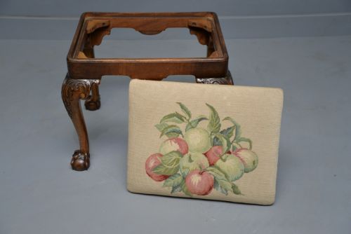 ANTIQUE GEORGIAN STYLE OAK STOOL - ADDITIONAL PHOTO 10