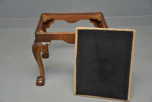 ANTIQUE GEORGIAN STYLE OAK STOOL - ADDITIONAL PHOTO 11