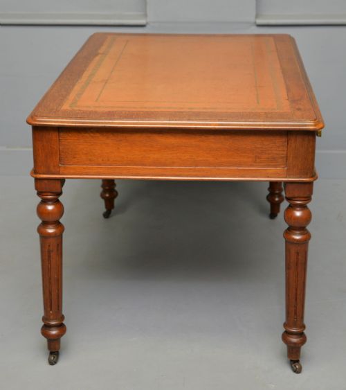 VICTORIAN OAK WRITING TABLE DESK - ADDITIONAL PHOTO 4