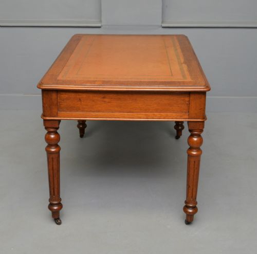 VICTORIAN OAK WRITING TABLE DESK - ADDITIONAL PHOTO 8
