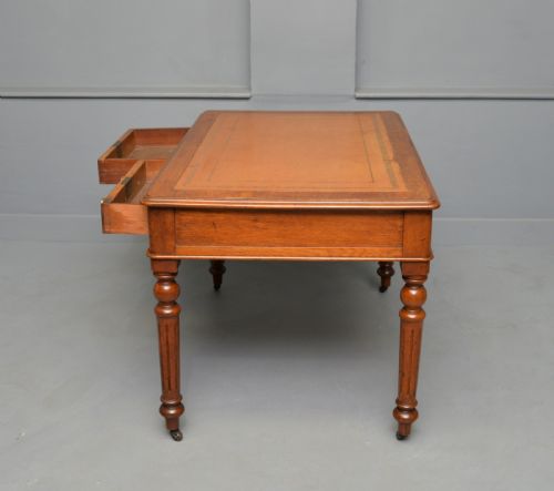 VICTORIAN OAK WRITING TABLE DESK - ADDITIONAL PHOTO 9