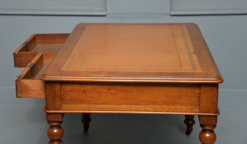 VICTORIAN OAK WRITING TABLE DESK - ADDITIONAL PHOTO 10